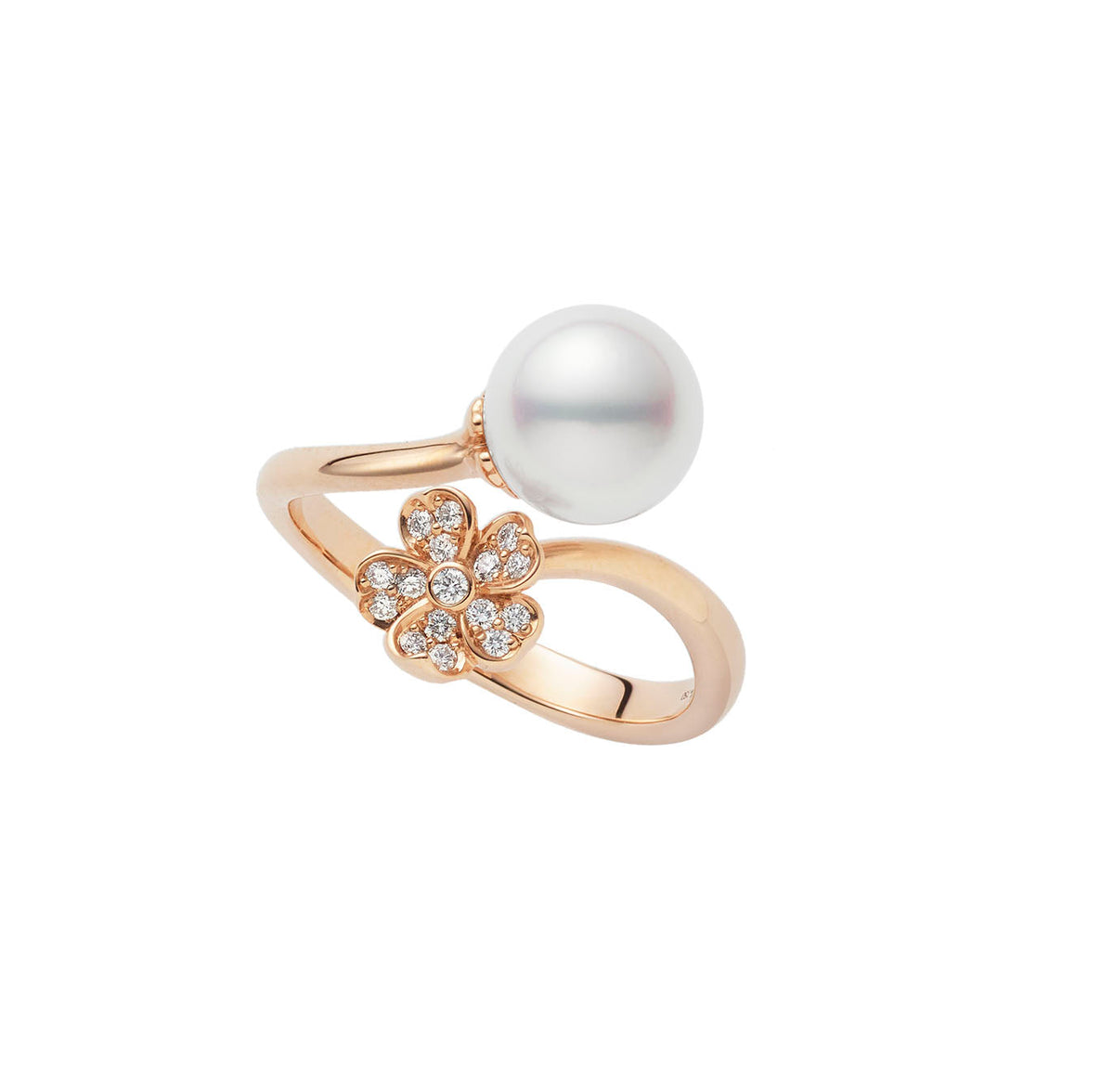 Cherry Blossom Akoya Pearl Ring Mikimoto