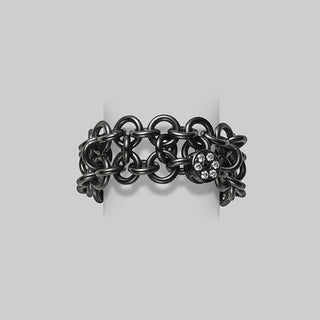 Passionoir Diamond and Black Rhodium Plated Chain Ring thumbnail