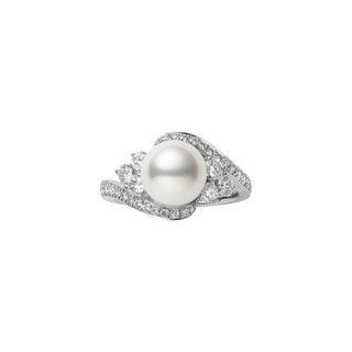 Akoya Cultured Pearl and Diamond Ring thumbnail