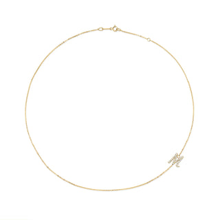 Single Diamond Initial Necklace thumbnail