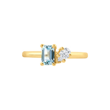 Customizable Toi et Moi Birthstone Ring