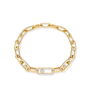 Move Link Diamond Bracelet Yellow Gold