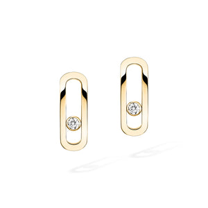 Move Uno Diamond Earrings Yellow Gold
