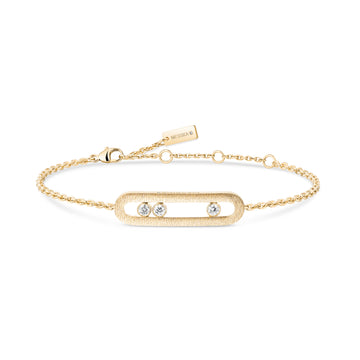 Move Classique Ciselé Diamond Bracelet Yellow Gold