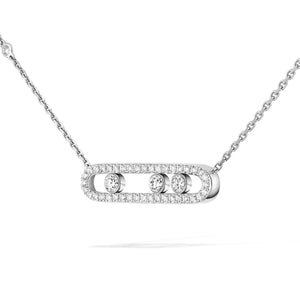 Baby Move Pavé Diamond Necklace White Gold