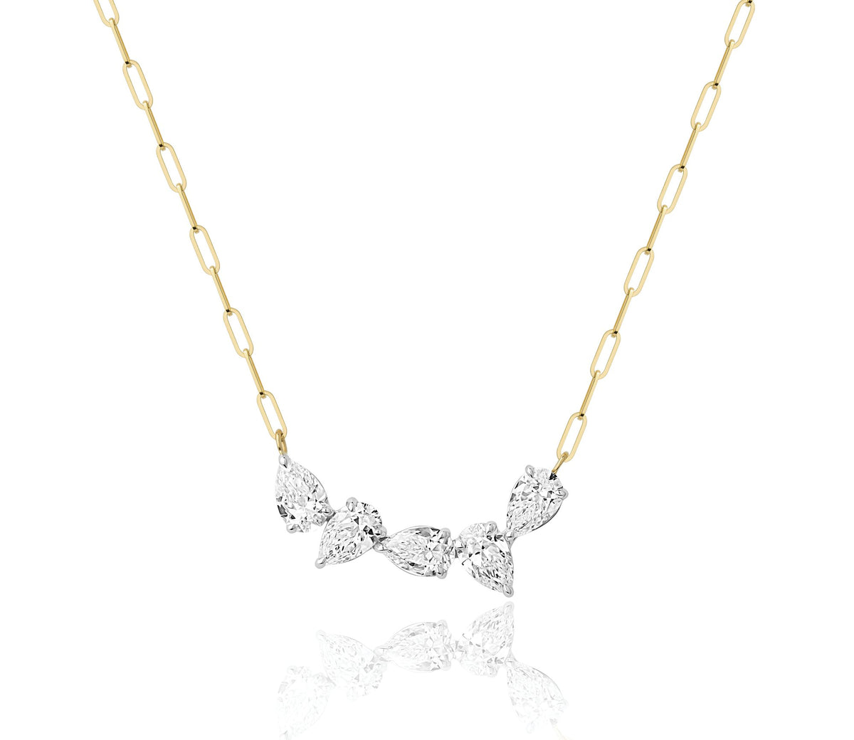 Phillips House One of One Five Pear Diamond Necklace