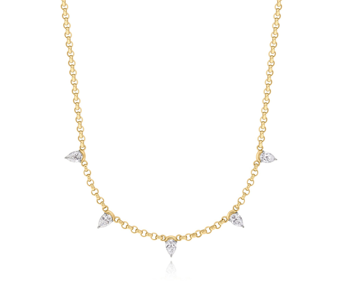 Phillips House One of One Five-Station Pear Diamond Necklace
