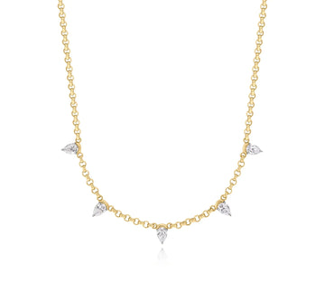 Phillips House One of One Five-Station Pear Diamond Necklace