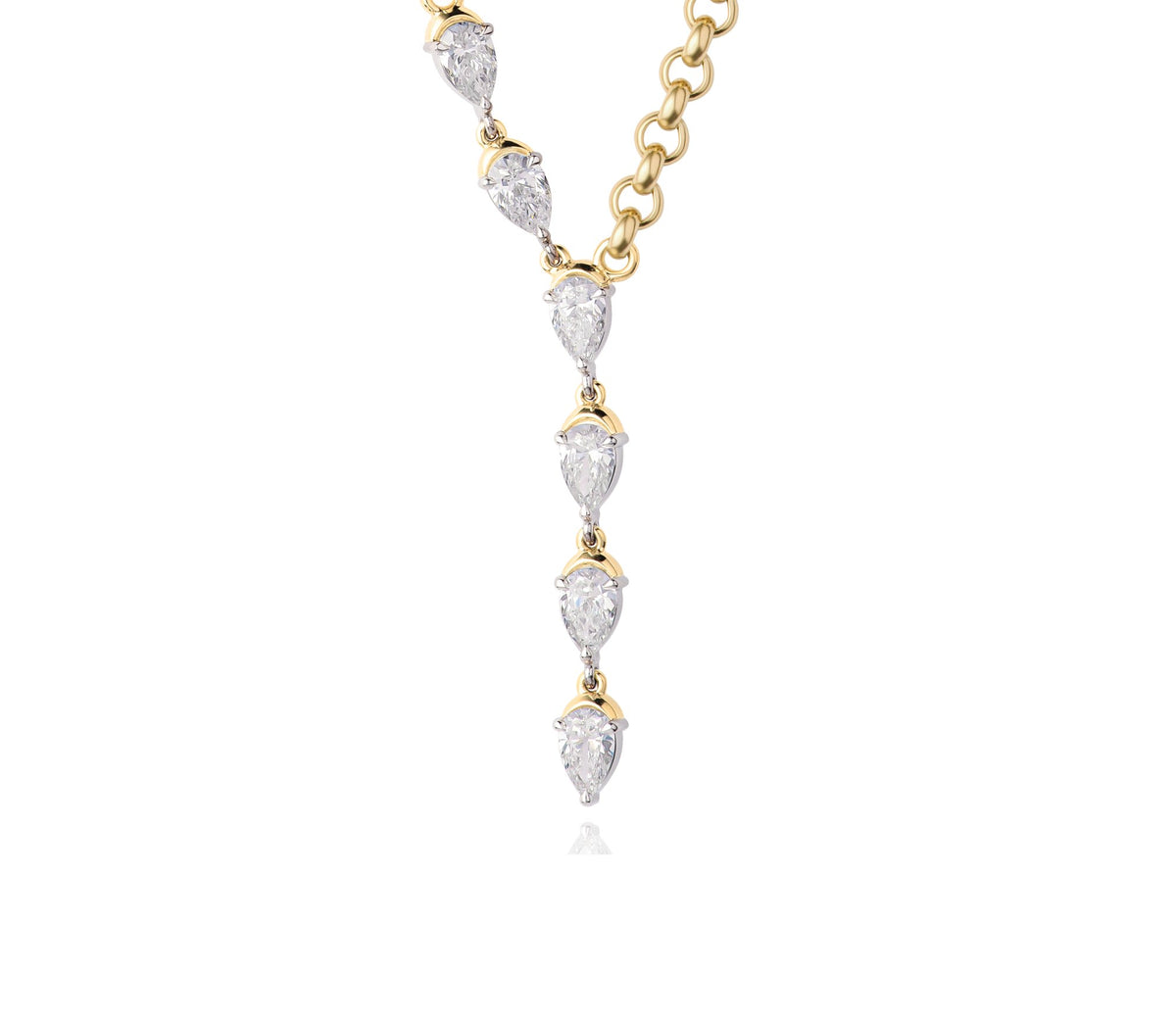 Phillips House One of One Six Pear Diamond Y-Necklace