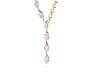 One of One Six Pear Diamond Y-Necklace thumbnail