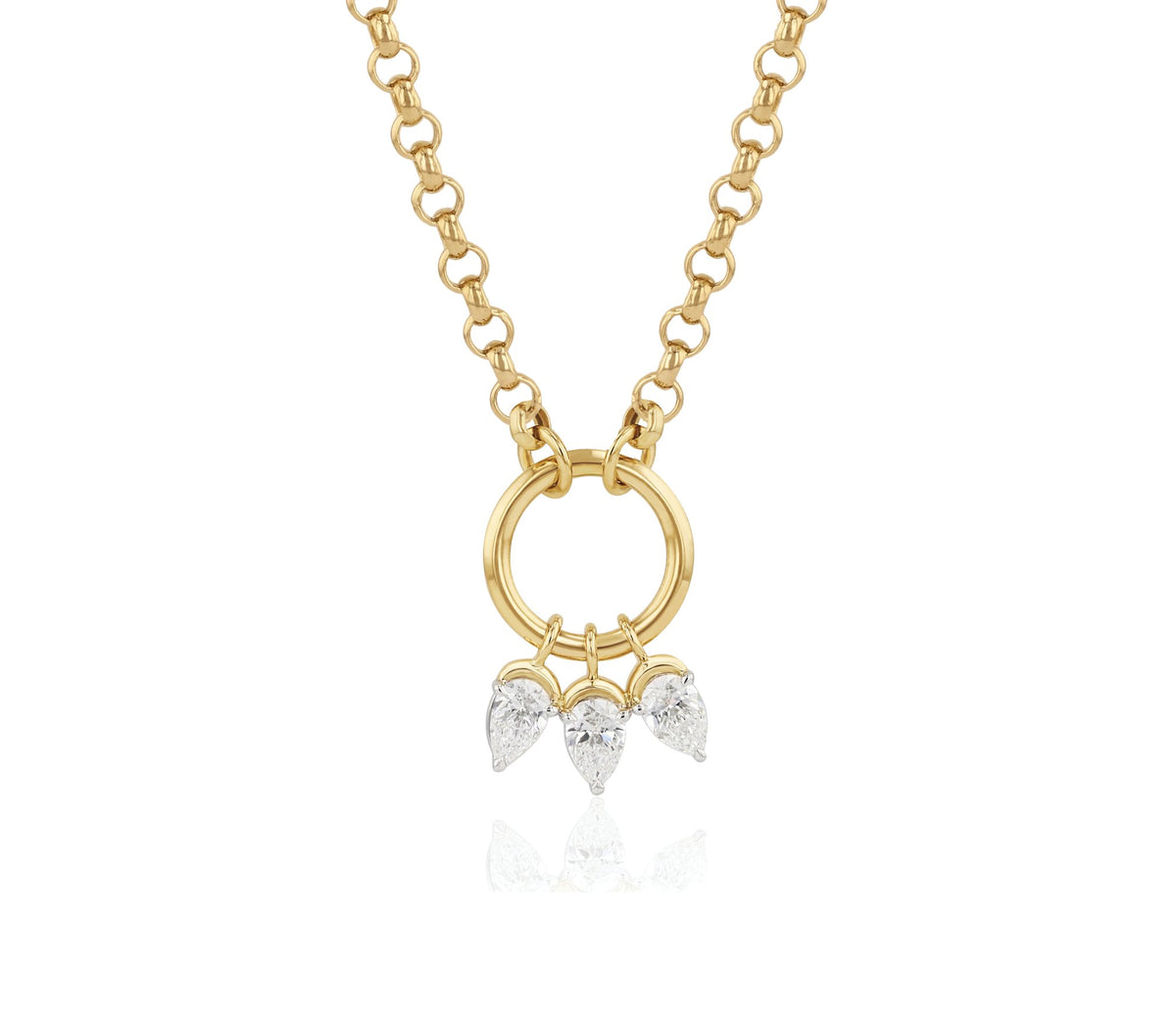 Phillips House One of One Triple Pear Diamond Necklace