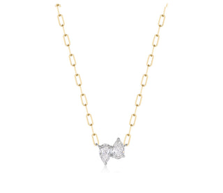One of One Up Down Pear Diamond Necklace thumbnail