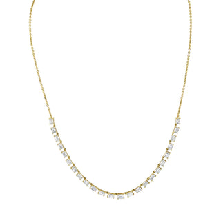 Norman Silverman 18K Yellow Gold Ec=5.00 Floating Di Necklace G/H VS2 thumbnail