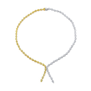 White and Yellow Diamonds Lariat Necklace thumbnail
