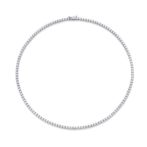 Norman Silverman 18K White Gold 4Prong D=11.09 G/VS Tennis Necklace - N4500
