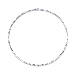 Norman Silverman 18K White Gold 4Prong D=11.09 G/VS Tennis Necklace - N4500 thumbnail