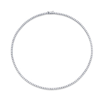 Norman Silverman 18K White Gold 4Prong D=11.09 G/VS Tennis Necklace - N4500