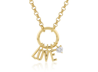 Love Heart Initial Necklace thumbnail