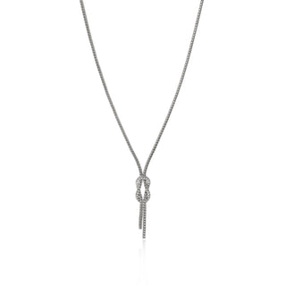 Love Knot Y Necklace, Sterling Silver, 1.8MM thumbnail
