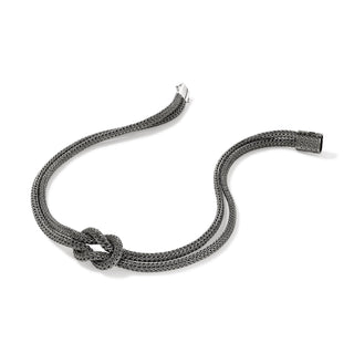 Love Knot Necklace, Dark Silver, 10MM thumbnail