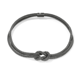 Love Knot Necklace, Dark Silver, 10MM thumbnail
