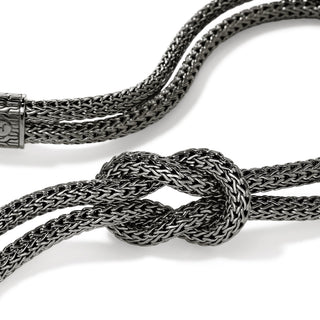 Love Knot Necklace, Dark Silver, 10MM thumbnail
