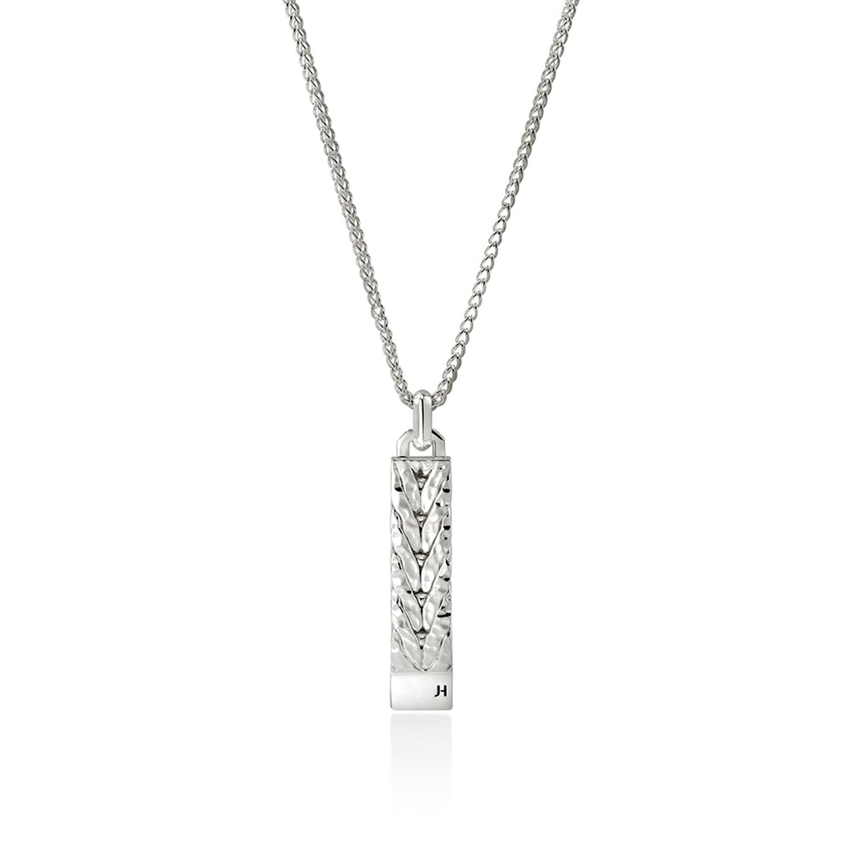 Hammered Pendant Necklace, Sterling Silver