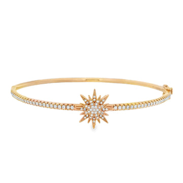 18K Rose Gold Diamond Bangle
