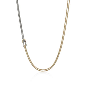 Love Knot Necklace, Gold, Sterling Silver, 3.6MM