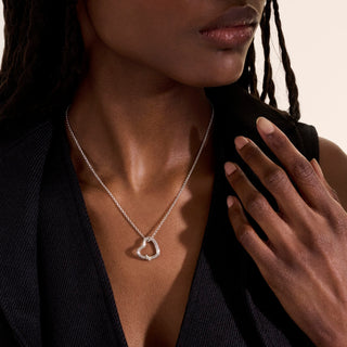 Bamboo Pendant Necklace, Gold, Silver, Diamonds thumbnail