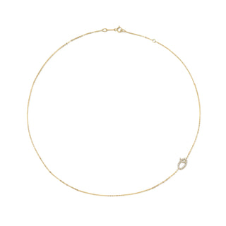 Single Diamond Initial Necklace thumbnail
