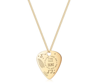 18K Yellow Gold Guitar Pick Pendant thumbnail
