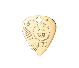 18K Yellow Gold Guitar Pick Pendant thumbnail