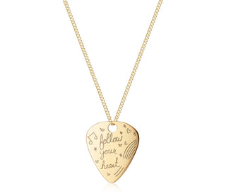 18K Yellow Gold Guitar Pick Pendant thumbnail