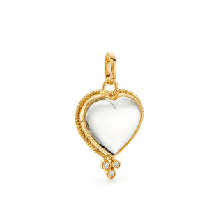 18K Rock Crystal Heart Pendant thumbnail