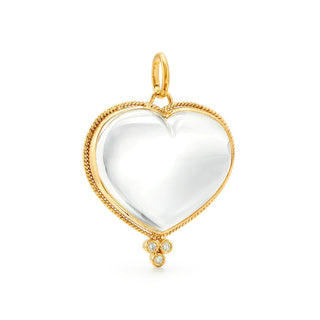 18K Rock Crystal Heart Pendant thumbnail
