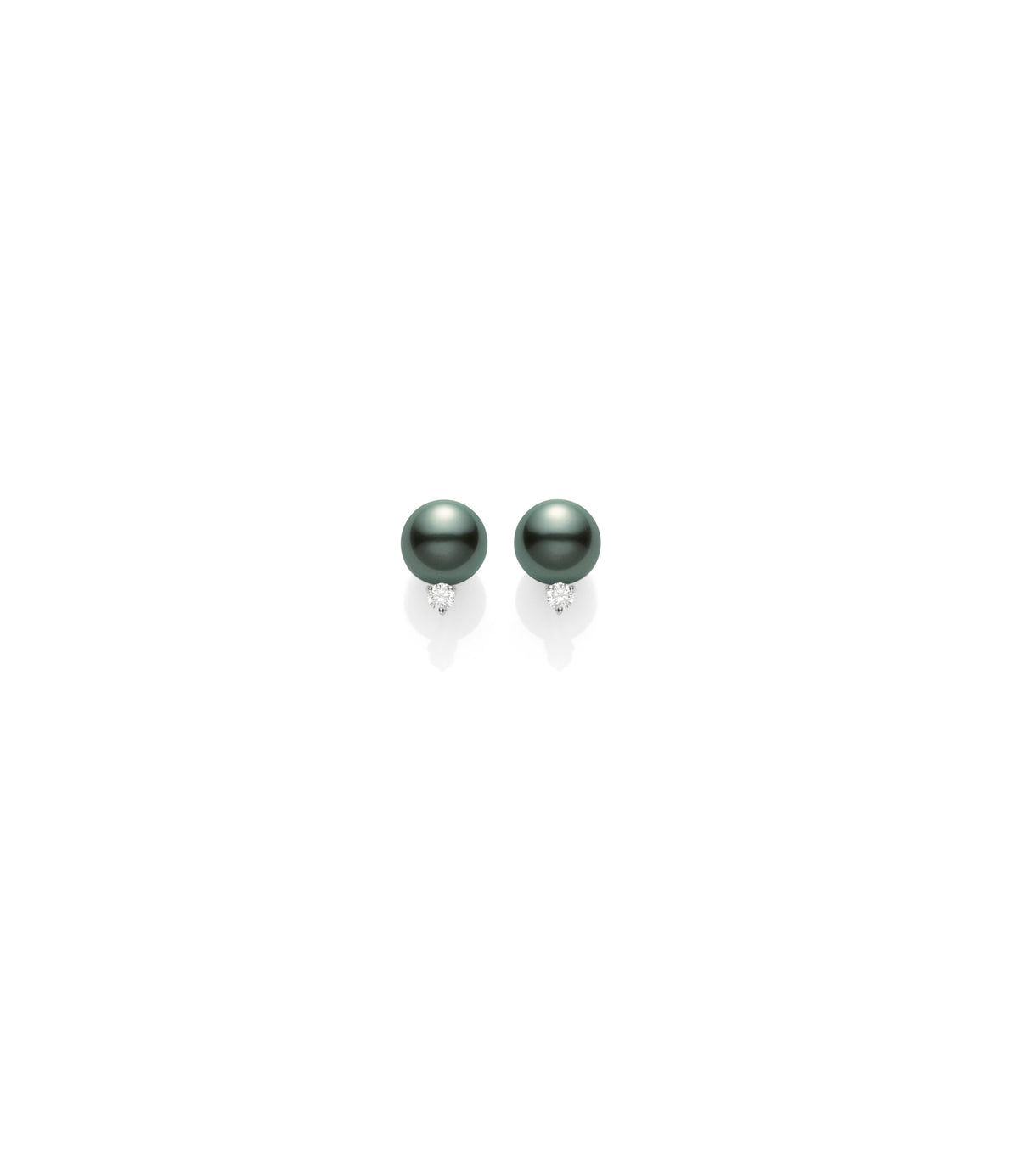 Basic Black South Sea Pearl Earrings Mikimoto