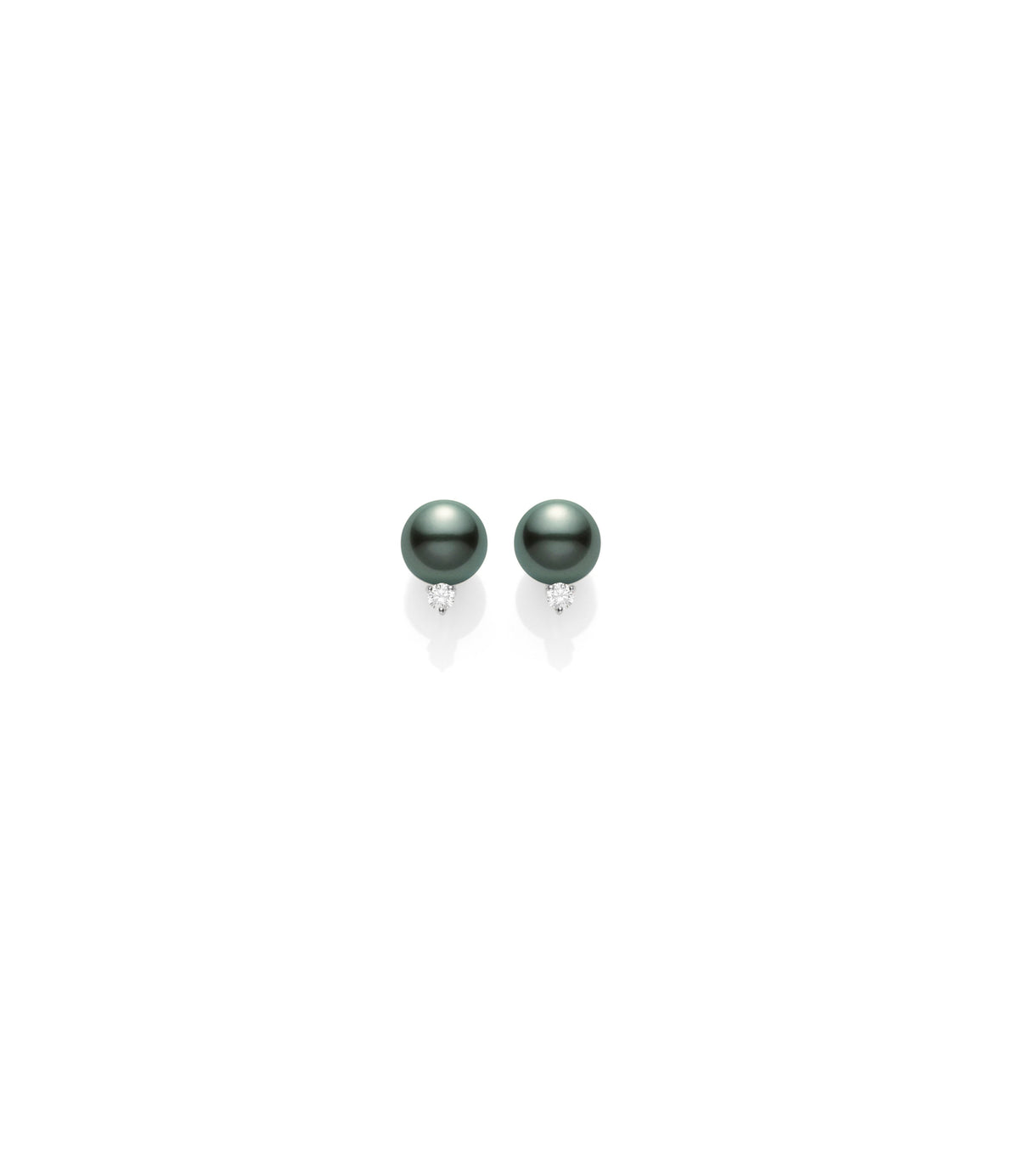 Basic Black South Sea Pearl Earrings Mikimoto