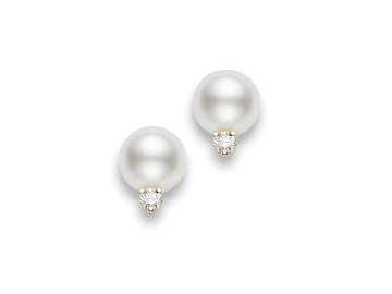 White South Sea Stud Earrings Mikimoto