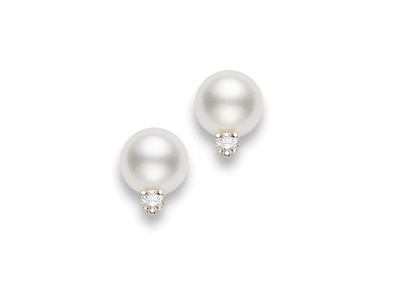 Basic White South Sea Pearl Earrings Mikimoto