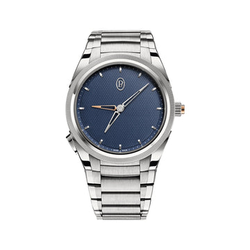 Parmigiani Fleurier Tonda Pf Gmt Rattrapante Steel Platinum Milano Blue - PFC905-1020001-100182