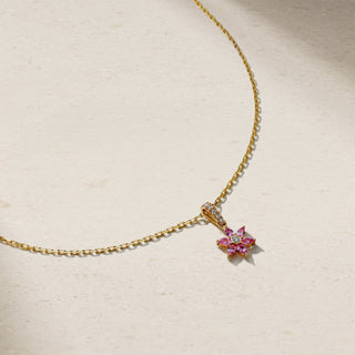 Daffodil Garden Pink Sapphire and Diamond Pendant thumbnail