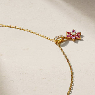 Daffodil Garden Pink Sapphire and Diamond Pendant thumbnail