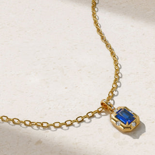 Aurum Octagonal Sapphire Pendant thumbnail