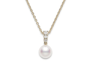 Morning Dew Akoya Cultured Pearl Pendant  in 18K Yellow Gold thumbnail