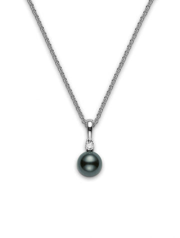 Basic Black South Sea Pearl Pendant Mikimoto