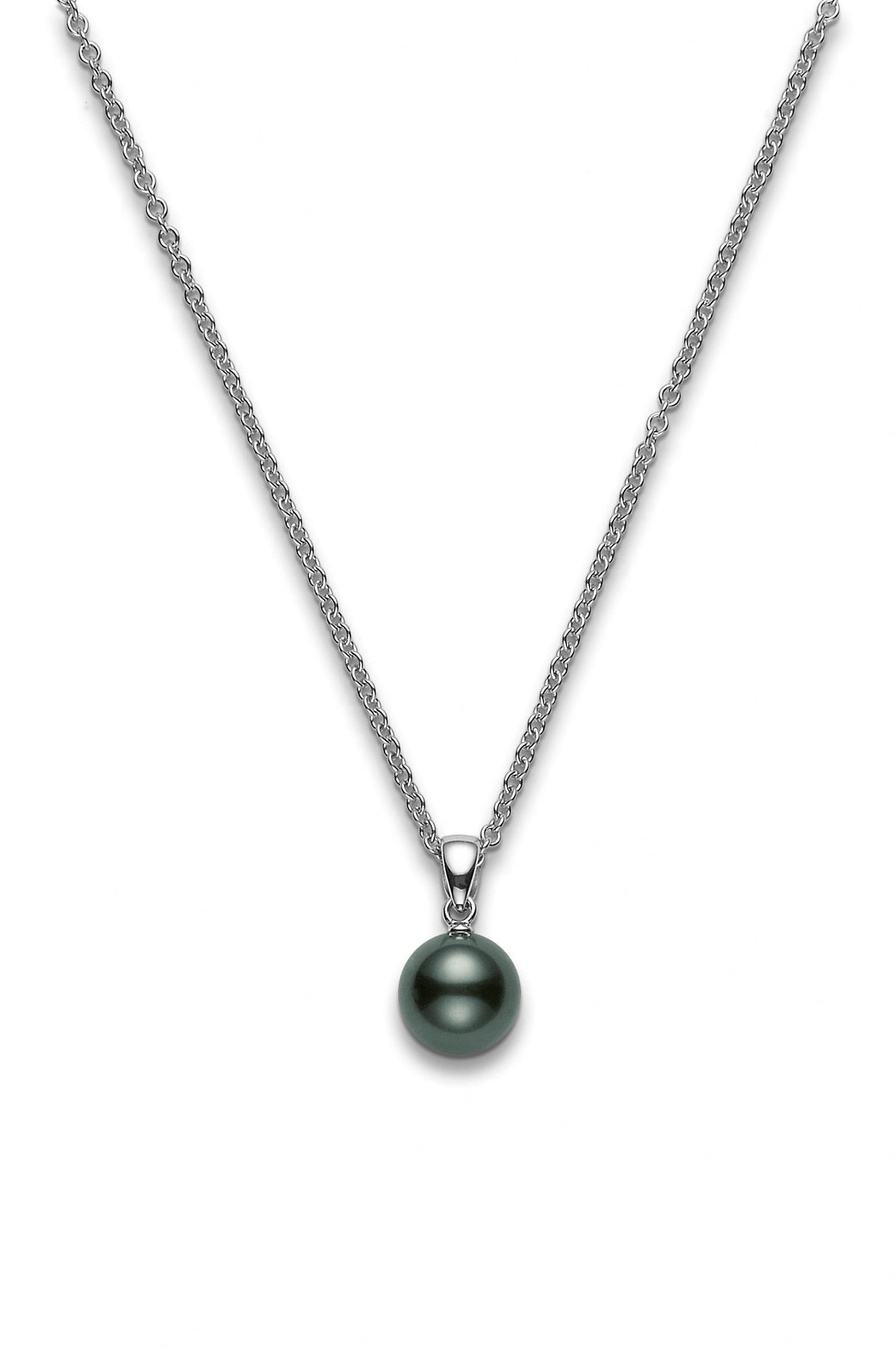 Basic Black South Sea Pearl Pendant Mikimoto