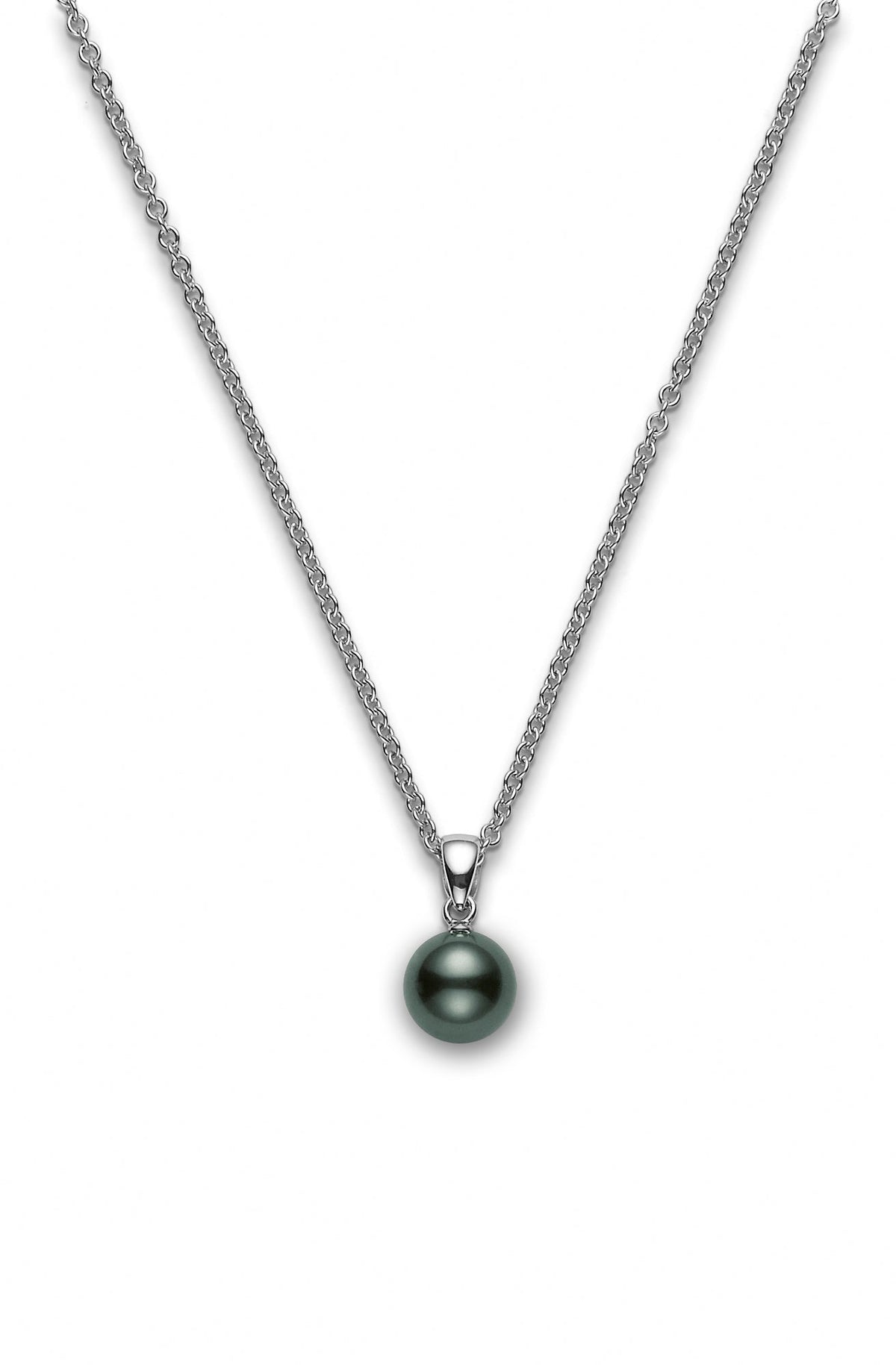 Basic Black South Sea Pearl Pendant Mikimoto