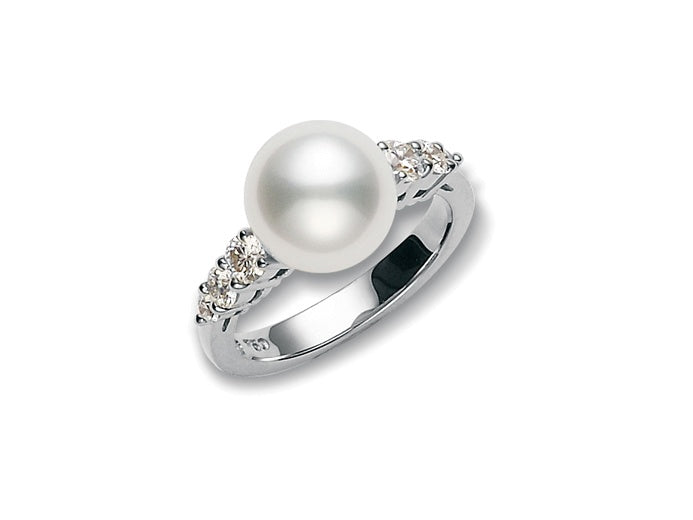 Morning Dew White South Sea Pearl Ring Mikimoto