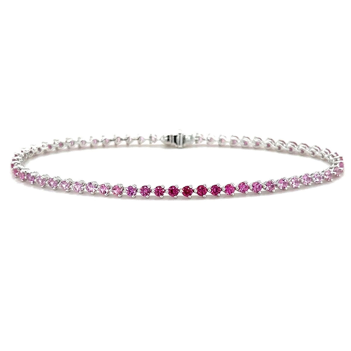 Pink Sapphire Line Bracelet